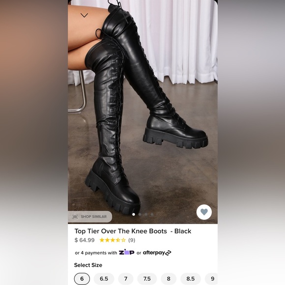 Black over the knee Boots - Picture 4 of 4